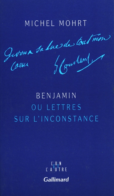 Benjamin ou lettres sur l'inconstance