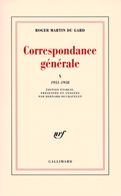 Correspondance générale, tome 10 : (1951-1958)