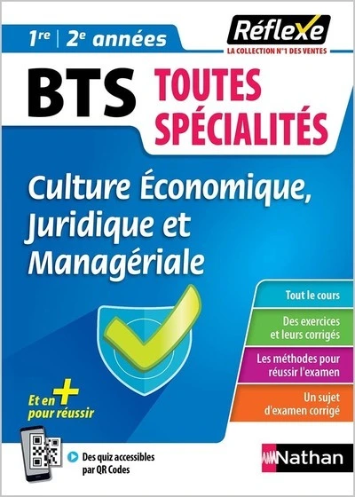 Mémo BTS Culture Économique, Juridique et Maganériale Réflexe - 2022