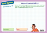 Mémo effaçable Géométrie