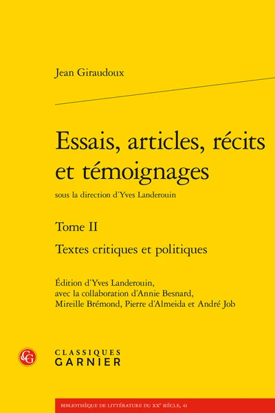 Essais, articles, récits et témoignages