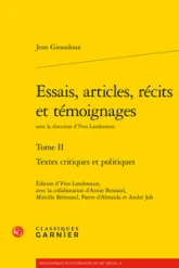 Essais, articles, récits et témoignages