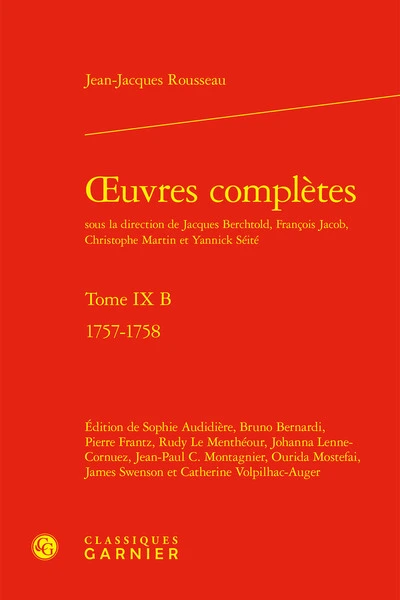Oeuvres complètes : 1757-1758