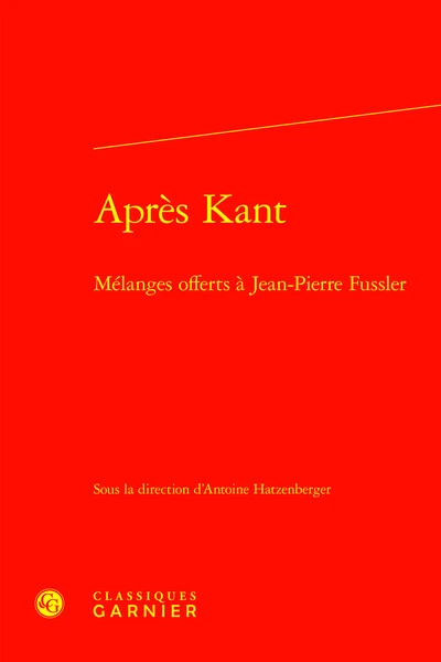 Après Kant