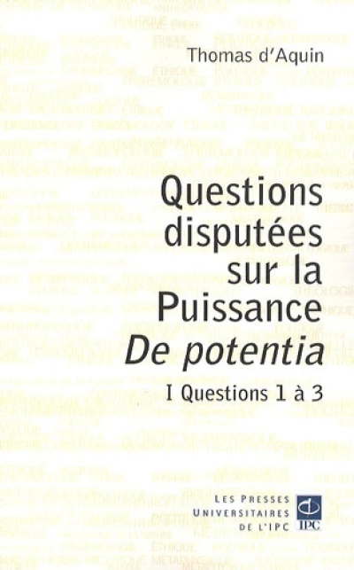 questions discutees sur la puissance de pontentia