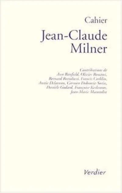 Cahier Jean-Claude Milner